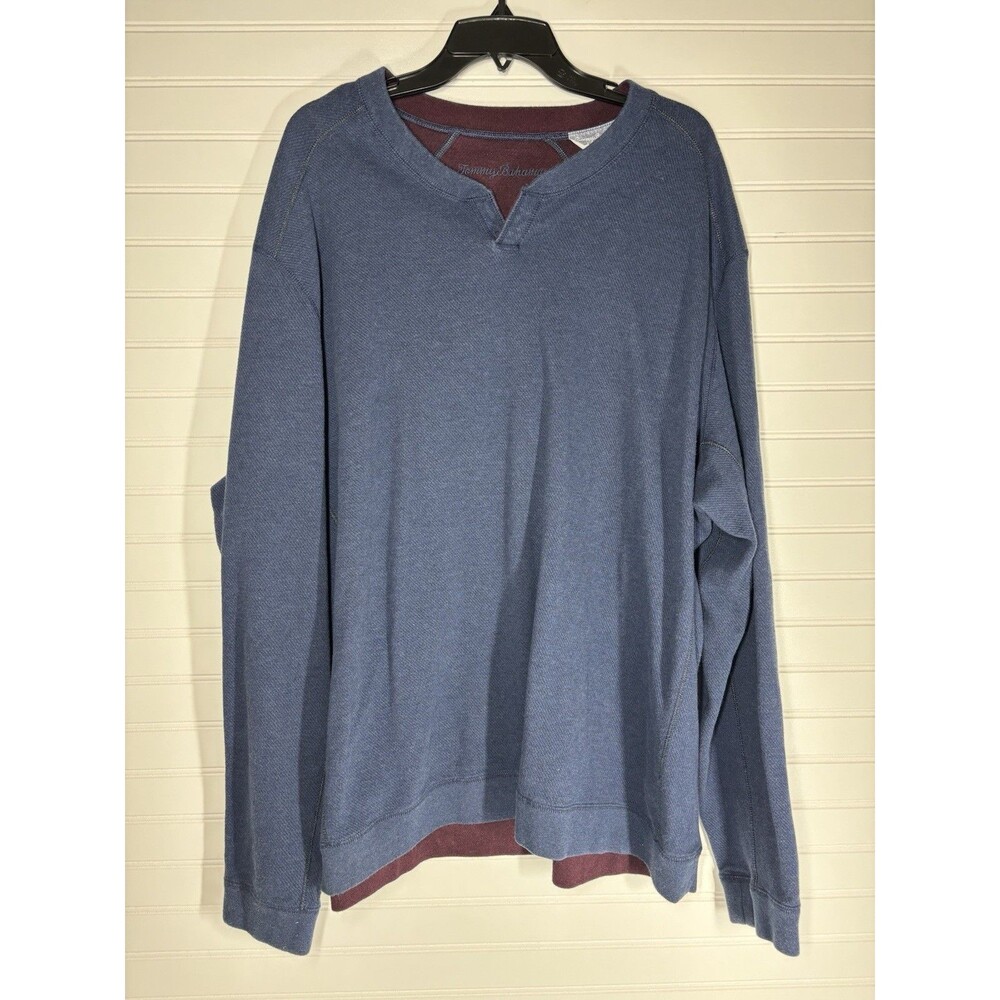 Island-Dreams - Tommy Bahama Reversible Pullover Sweatshirt Blue 3XB 3XLB